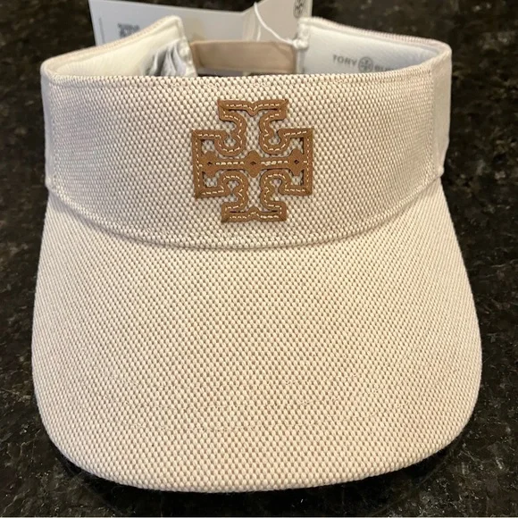 帽子・その他 [ TORY BURCH ] TWO-TONE CANVAS VISOR Two-Tone Canvas Visor: Women's Designer Hats | Tory Sport